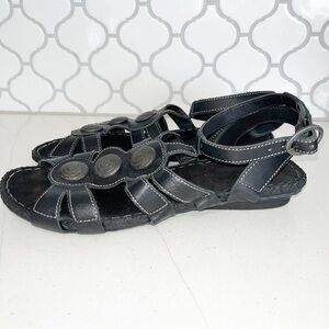 Josef Seibel Slingback Swirl Medallion Sandals Size EU 39/ US size 9